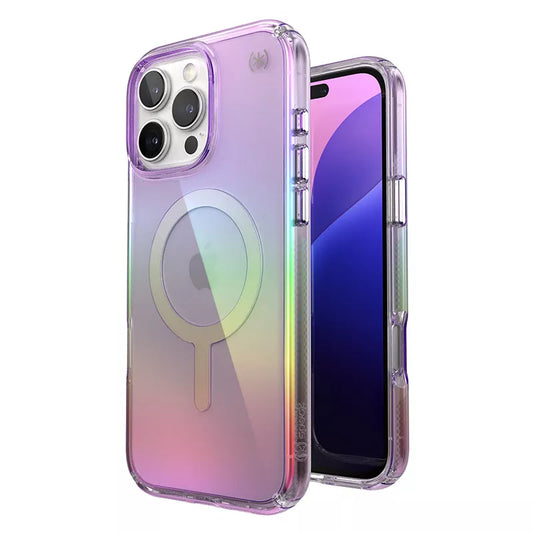 Speck Presidio2 Lux MagSafe - Dėklas, skirtas iPhone 16 Pro Max (Nuostabiai violetinė / Skaidri)