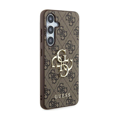 Guess 4G Big Metal Logo dėklas Samsung Galaxy A55 5G (rudos)