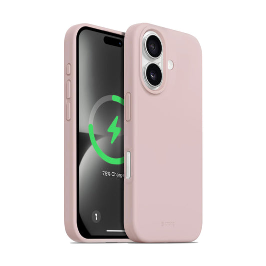Crong Color Cover Magnetic - dėklas skirtas iPhone 16 su MagSafe (smėlio rožinė)