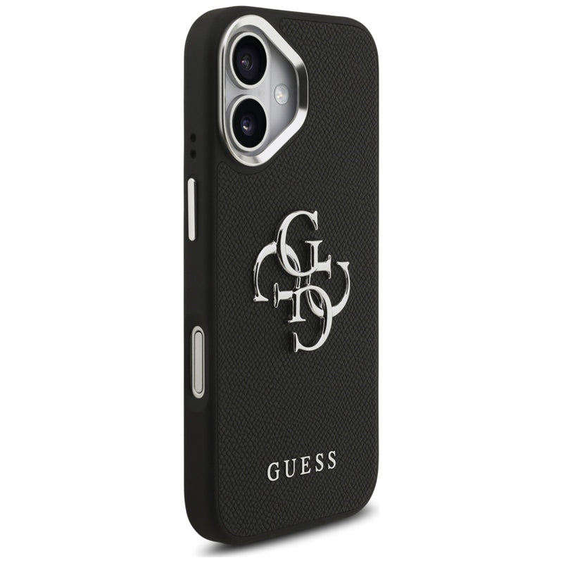 Guess Grained Big 4G Classic Logo dėklas iPhone 17 (juodas)