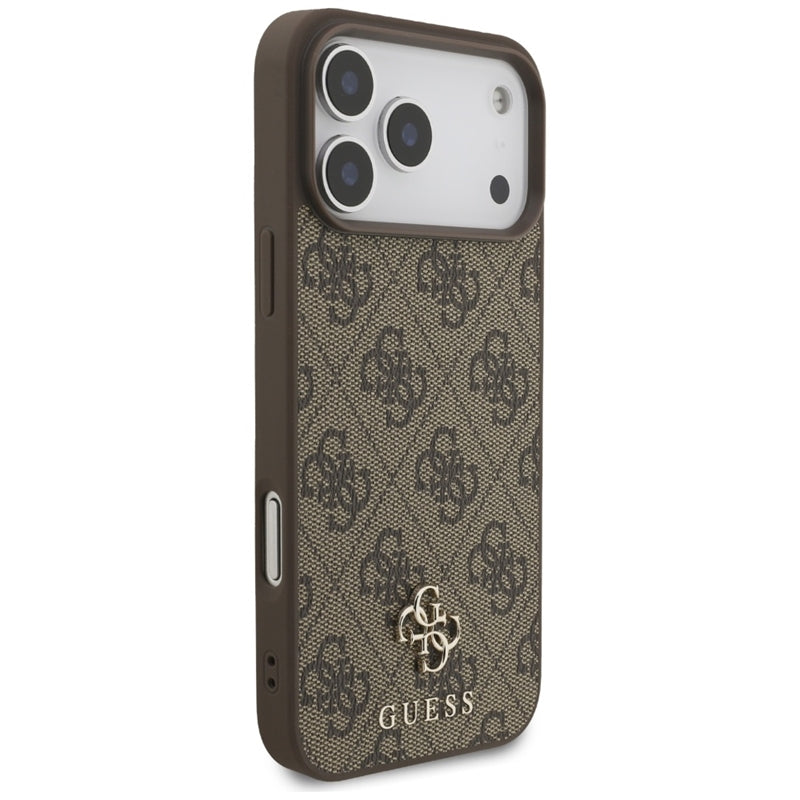 Guess 4G Mažas 4G ir Classic MagSafe dėklas iPhone 17 Pro Max (rudas)
