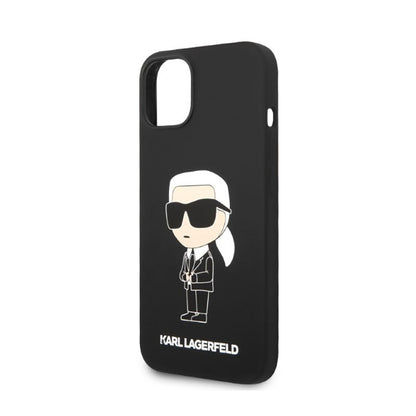 Karl Lagerfeld silikoninis NFT Ikonik – dėklas, skirtas iPhone 14 Plus (juoda)