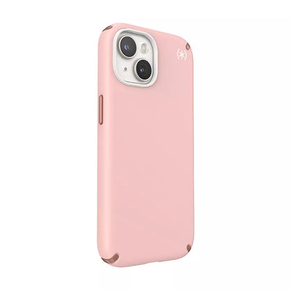 Speck Presidio2 Pro Magsafe – dėklas, skirtas iPhone 16e / iPhone 15 / iPhone 14 / iPhone 13 (Dahlia Pink / Rose Copper / White)