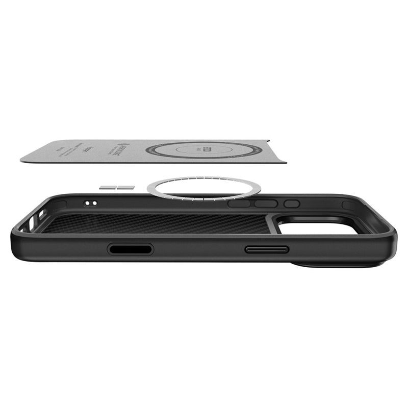 Spigen Enzo Aramid T Mag MagSafe - Dėklas iPhone 17 Pro (Juodas)