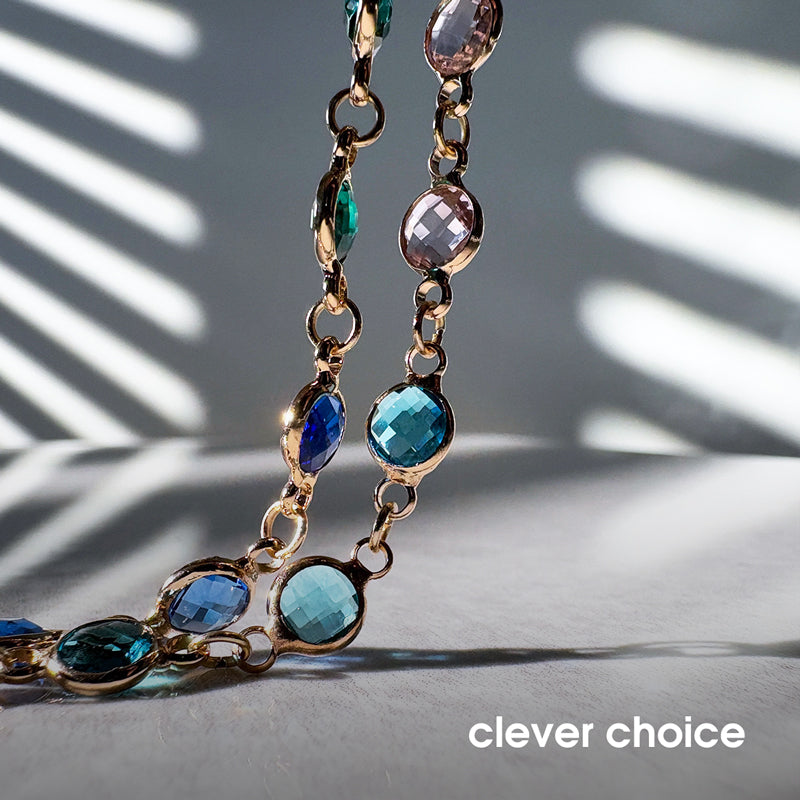 Crong telefono pakabukas - dirželis telefonui (Vaivorykštiniai brangakmeniai)