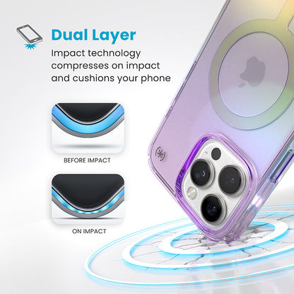 Speck Presidio2 Lux MagSafe - Dėklas iPhone 16 Pro Max (Amazing Purple / Clear)