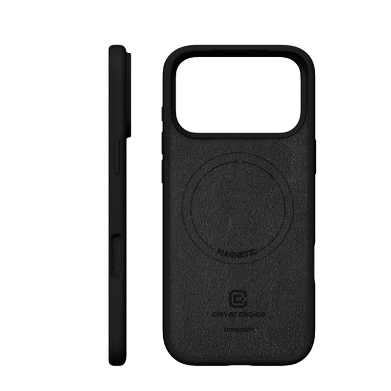 Crong Color Cover Magnetic dėklas - MagSafe iPhone 17 Pro Max dėklas (Juodas)