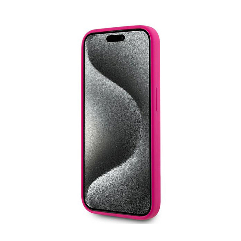 Karl Lagerfeld silikoninis Choupette Head MagSafe – iPhone 15 Pro dėklas (rožinis)