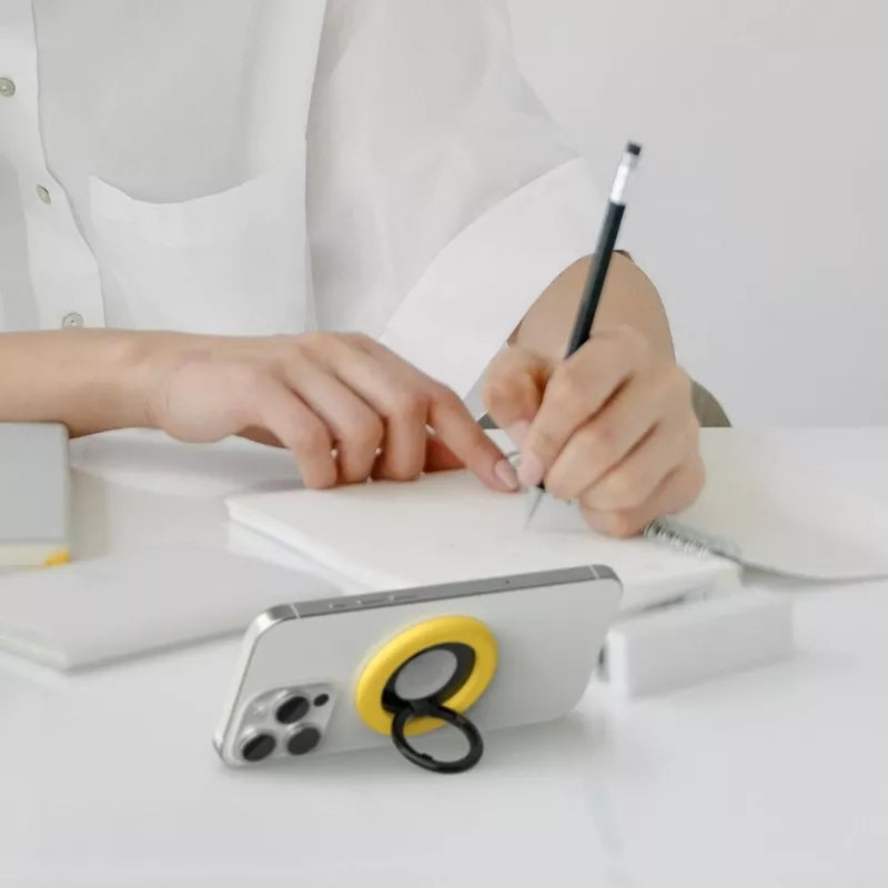 Spigen Nano Pop MagSafe telefono žiedas - piršto laikiklis su stovo funkcija (juoda sezamo)