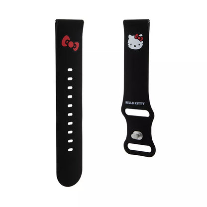 Hello Kitty Silikoninė Kačiuko Galva – Universalus dirželis išmaniajam laikrodžiui 22 mm (juoda)
