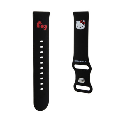 Hello Kitty Silikoninė Kačiuko Galva – Universalus dirželis išmaniajam laikrodžiui 22 mm (juoda)