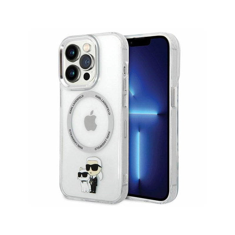 Karl Lagerfeld IML NFT Karl & Choupette MagSafe - Dėklas, skirtas iPhone 13 Pro (Skaidrus)