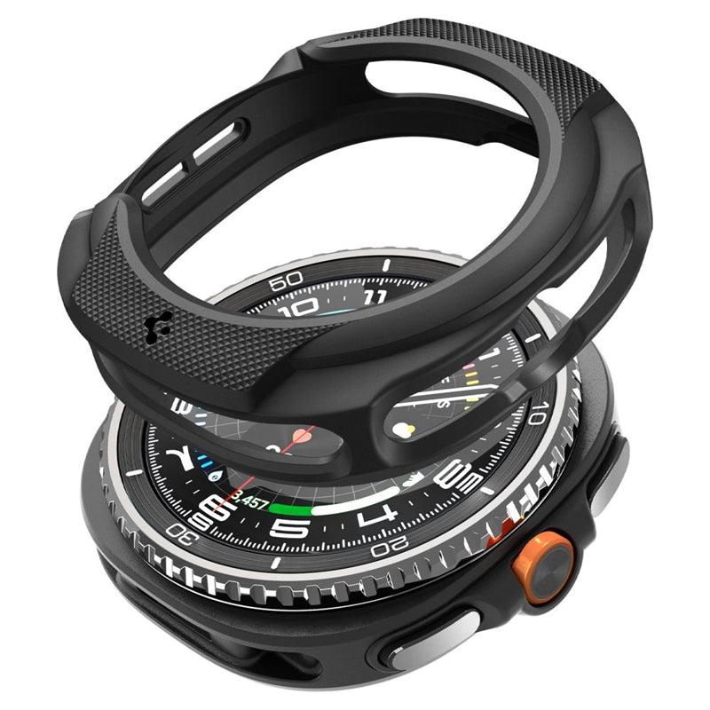 Spigen Liquid Air - Dėklas, skirtas Samsung Galaxy Watch 8 Classic 46 mm (Matinė juoda)