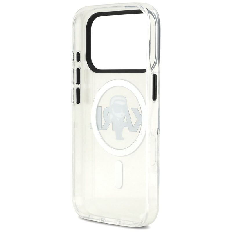 Karl Lagerfeld IML Karl Sketch Logo MagSafe dėklas iPhone 17 Pro (Skaidrus)