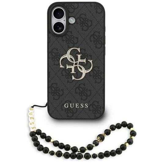 Guess 4G dirželis 4G Classic Logo dėklas iPhone 17 (juodas)