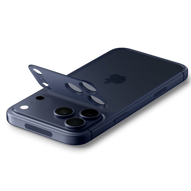 Spigen Optik Pro XL Glas.TR EZ Fit - Kameros objektyvo apsauginis stiklas iPhone 17 Pro Max (Mėlynas)
