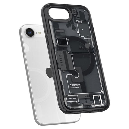 Spigen Ultra Hybrid Mag MagSafe - Dėklas iPhone 17e / 16e (Zero One Black)