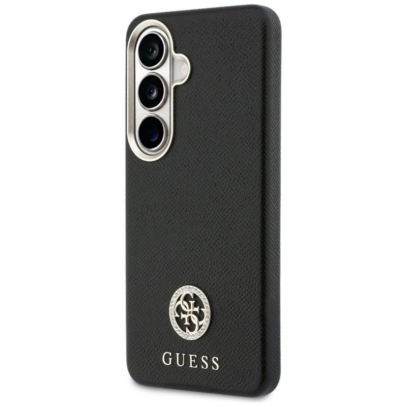 Guess deimantas apvalus logotipas MagSafe dėklas Samsung Galaxy S26 (juodas)