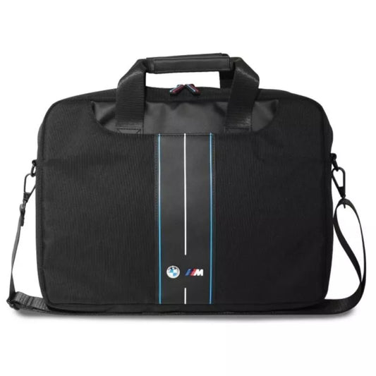 BMW Nylon Mėlyna Juosta – Nešiojamojo kompiuterio krepšys 16" (Juodas)