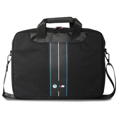 BMW Nylon Mėlyna Juosta – Nešiojamojo kompiuterio krepšys 16" (Juodas)