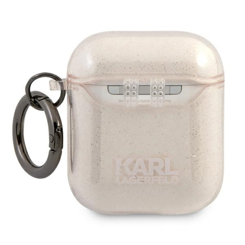 Karl Lagerfeld Choupette Head Glitter – dėklas, skirtas „Airpods“ (aukso spalvos)