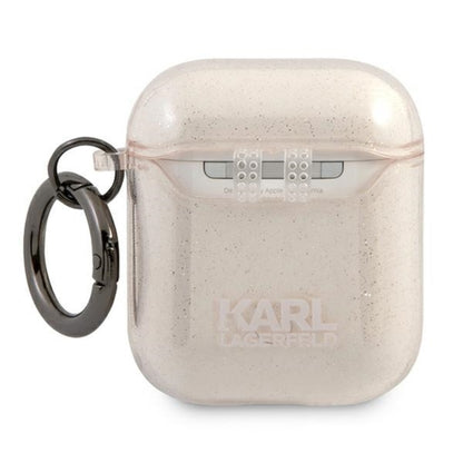 Karl Lagerfeld Choupette Head Glitter – dėklas, skirtas „Airpods“ (aukso spalvos)