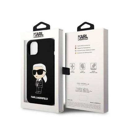 Karl Lagerfeld silikoninis NFT Ikonik – dėklas, skirtas iPhone 14 Plus (juoda)