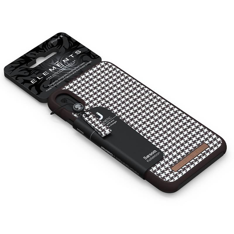 Nordic Elements Saeson Idun – „iPhone XR“ dėklas (tamsiai rudas raštas 2)