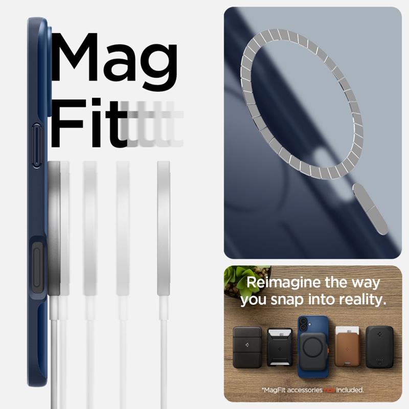 Spigen Thin Fit Mag MagSafe - Dėklas, skirtas „iPhone 16“ (tamsiai mėlyna)