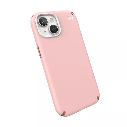 Speck Presidio2 Pro Magsafe – dėklas, skirtas iPhone 16e / iPhone 15 / iPhone 14 / iPhone 13 (Dahlia Pink / Rose Copper / White)