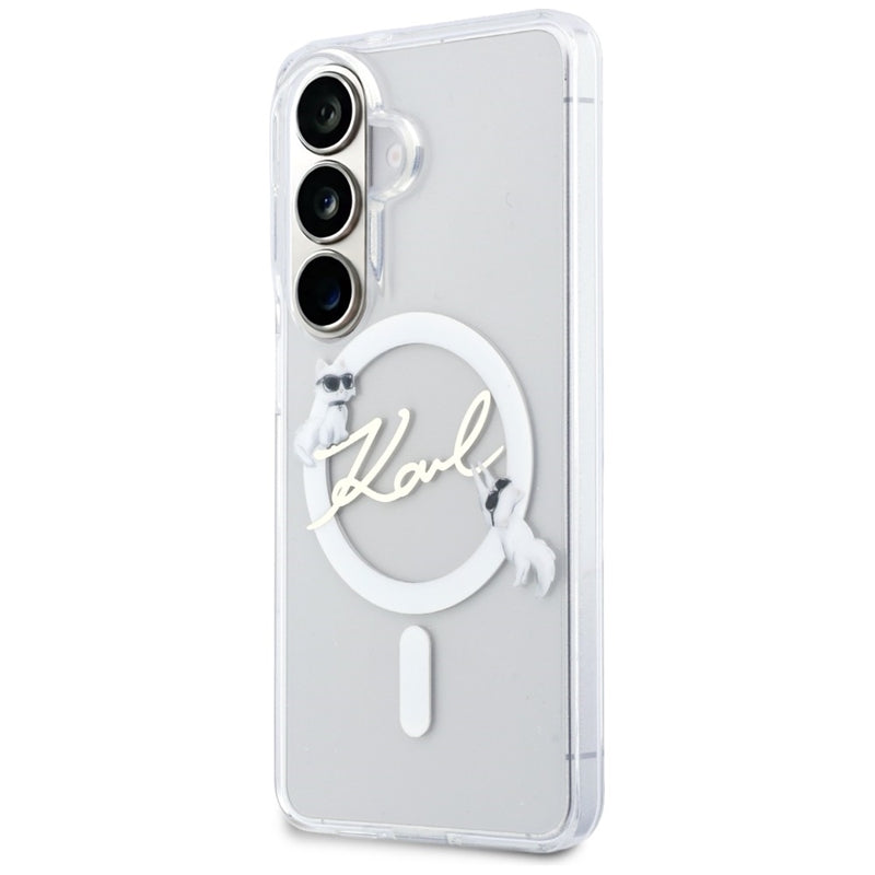 Karl Lagerfeld IML KC Script MagSafe - Samsung Galaxy S26+ dėklas (skaidrus)