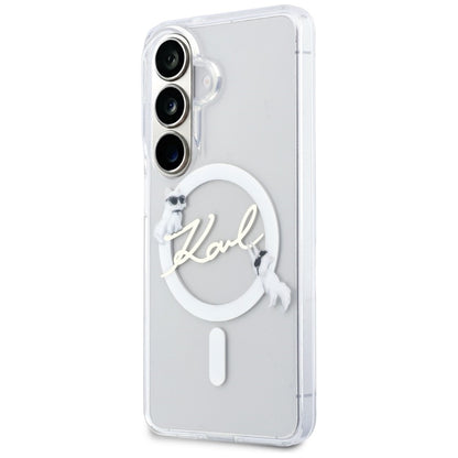 Karl Lagerfeld IML KC Script MagSafe - Samsung Galaxy S26+ dėklas (skaidrus)