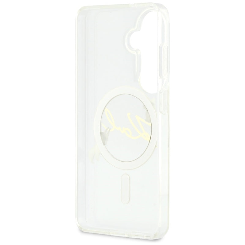Karl Lagerfeld IML KC Script MagSafe - Samsung Galaxy S26 dėklas (Skaidrus)