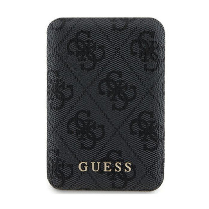 Guess 4G Leather Metal Logo MagSafe – indukcinis 5000 mAh 15W MagSafe galios bankas (juodas)