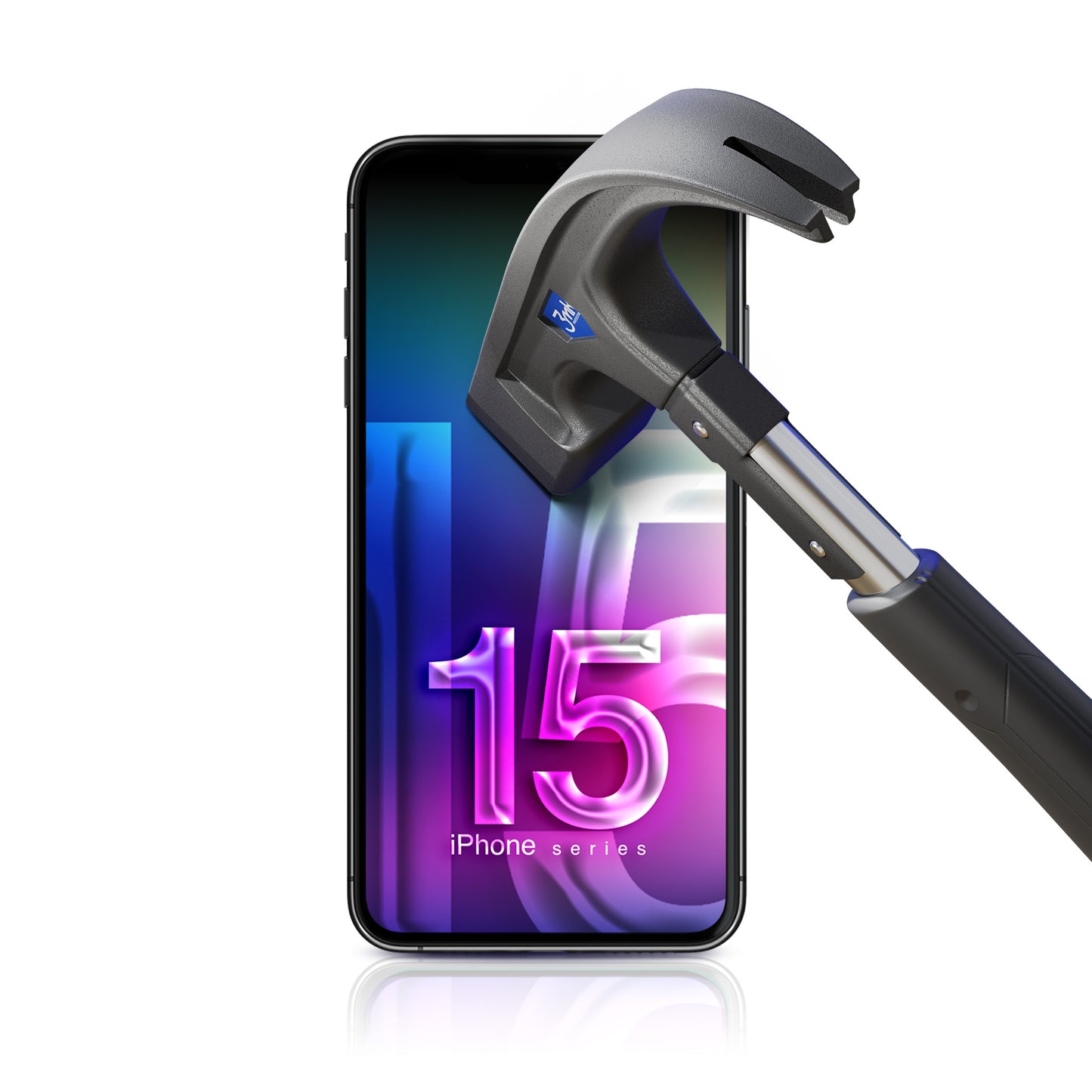 3mk HardGlass Max Lite - grūdintas stiklas, skirtas iPhone 15 Pro (juodas)