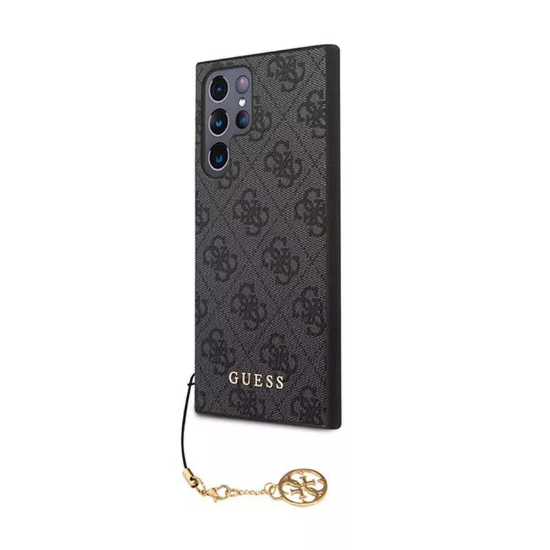Guess 4G Charms Collection – dėklas Samsung Galaxy S24 Ultra (juodas)