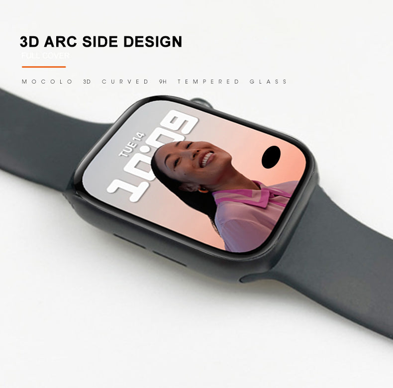 Mocolo 3D Glass Full Glue – Apsauginis stiklas, skirtas Apple Watch 7/8 41 mm ekranui