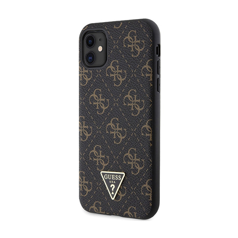 Guess 4G Triangle Metal Logo - dėklas, skirtas iPhone 11 (juodas)