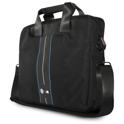 BMW Nylon Mėlyna Juosta – Nešiojamojo kompiuterio krepšys 16" (Juodas)