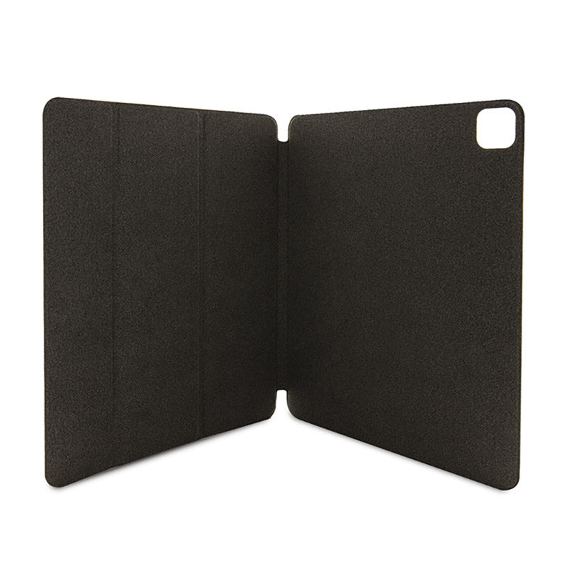Guess 4G Stripe Allover – dėklas, skirtas iPad Pro 12.9" (2022–2020) (rudos spalvos)