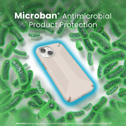 Speck Presidio2 Grip – dėklas iPhone 16e / iPhone 15 / iPhone 14 / iPhone 13 (Bleached Bone / Heirloom Gold / Hazel Brown)