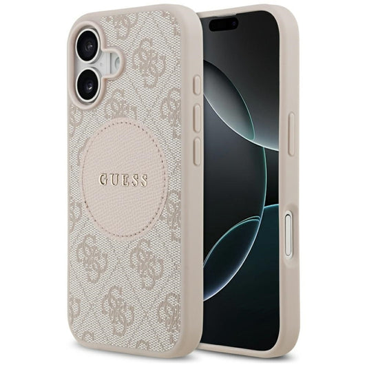 Guess 4G Circle Classic Logo MagSafe - Dėklas iPhone 17 (rožinis)