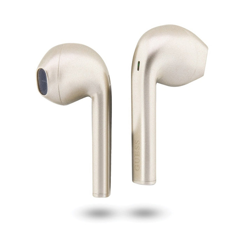 Guess True Wireless Script Logo BT5.3 - TWS ausinės + įkrovimo dėklas (auksinis)