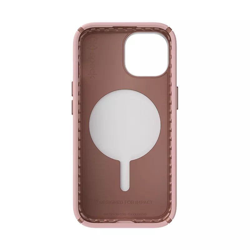 Speck Presidio2 Pro Magsafe – dėklas, skirtas iPhone 16e / iPhone 15 / iPhone 14 / iPhone 13 (Dahlia Pink / Rose Copper / White)