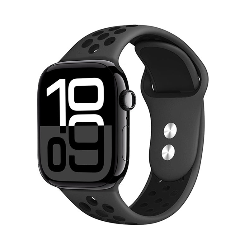 "Crong Duo Sport" - dirželis, skirtas "Apple Watch" 44/45/46/49 mm (pilkas/juodas)