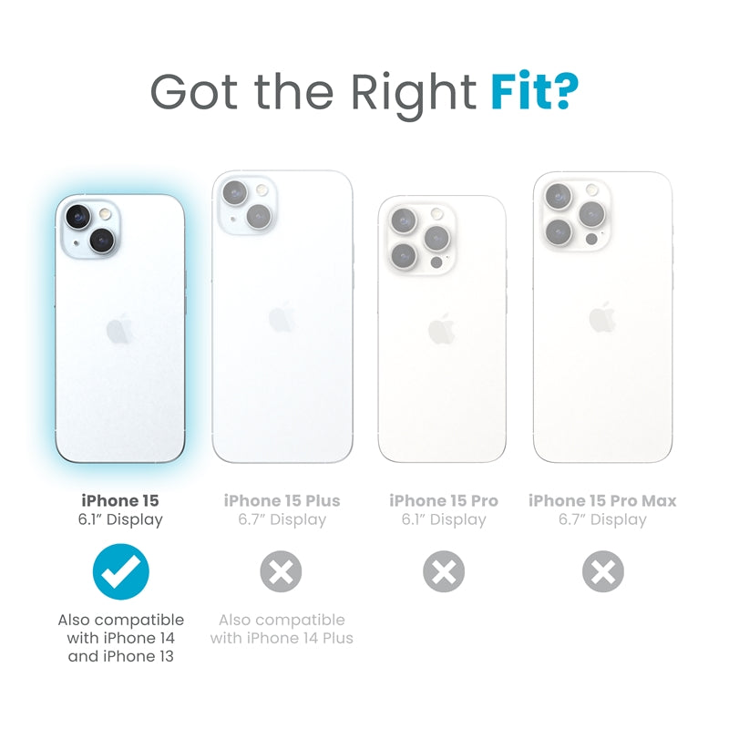 Speck Candyshell Grip MagSafe dėklas - iPhone 17e / 16e / 15 / 14 / 13 (baltas / juodas)