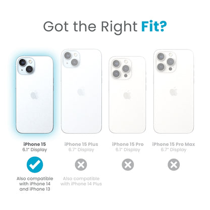 Speck Candyshell Grip MagSafe dėklas - iPhone 17e / 16e / 15 / 14 / 13 (baltas / juodas)