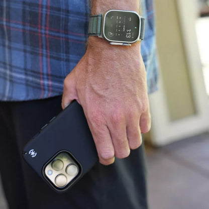 Speck Presidio2 Pro - dėklas "iPhone 14 Pro" su MICROBAN danga (juodas / juodas / baltas)