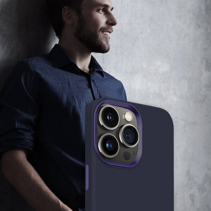 Crong Color Cover LUX Magnetic – dėklas iPhone 15 Pro Max su MagSafe (tamsiai mėlyna)