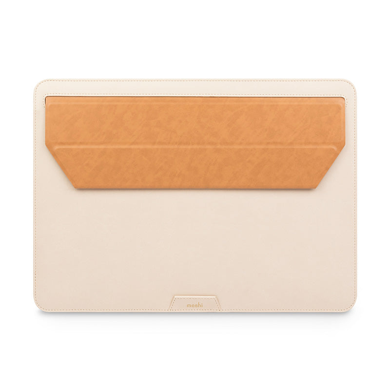 Moshi Muse 14 colių „3-in-1 Slim Sleeve“ nešiojamojo kompiuterio dėklas („Seashell White“)